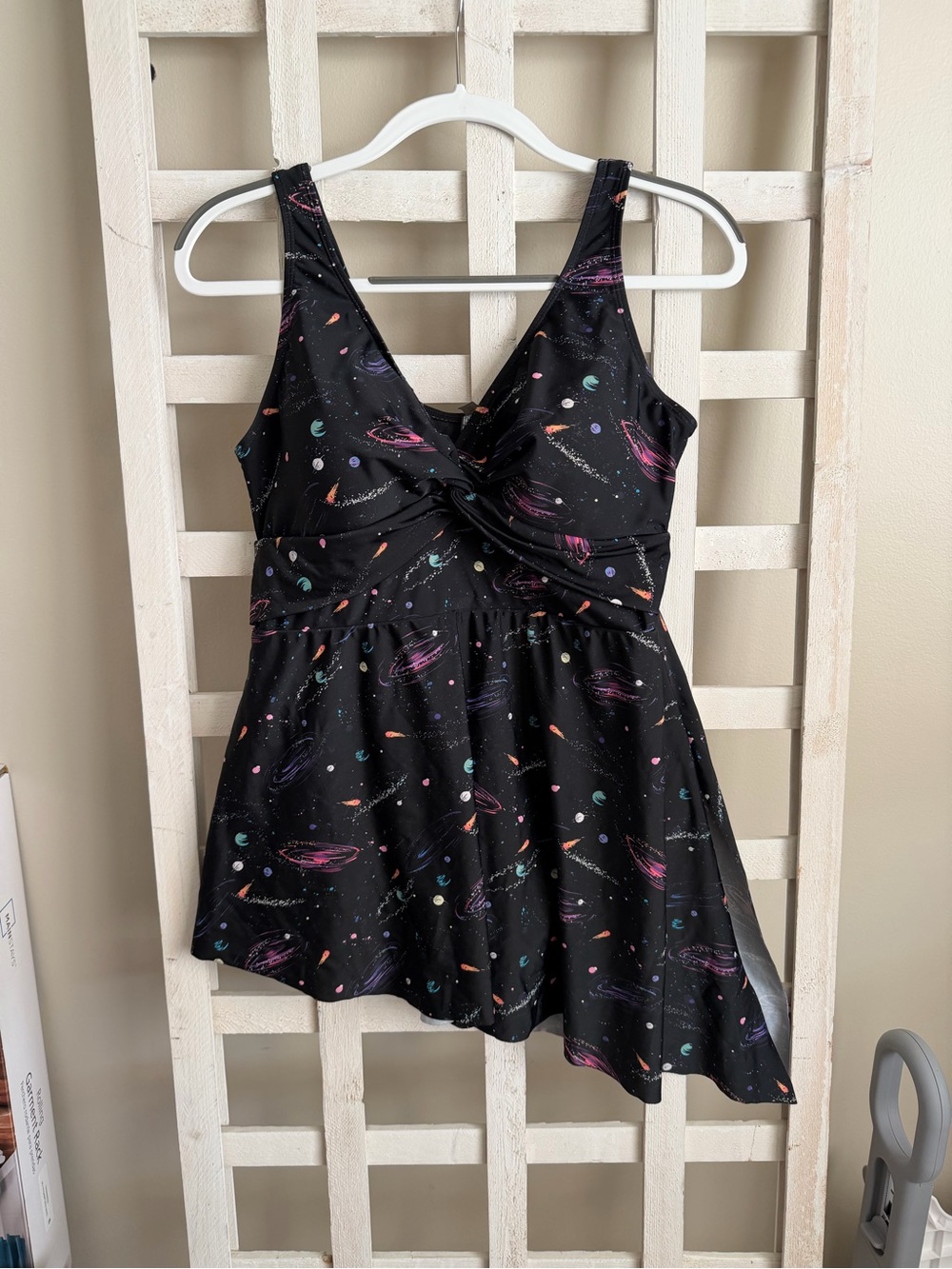 TORRID Black Galaxy Print Twist-Front Dress